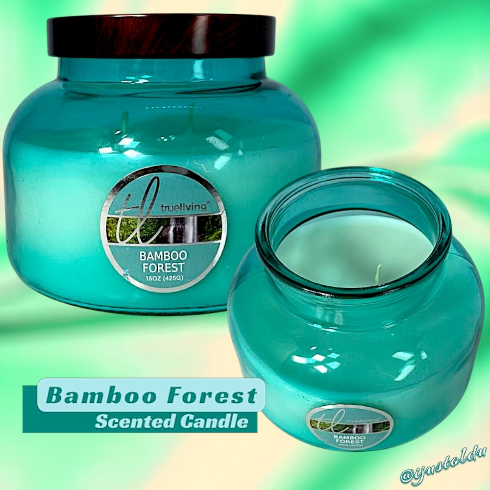 True Living Scented Candle | Bamboo Forest | Dual Wick 15oz (425g) Glass Jar